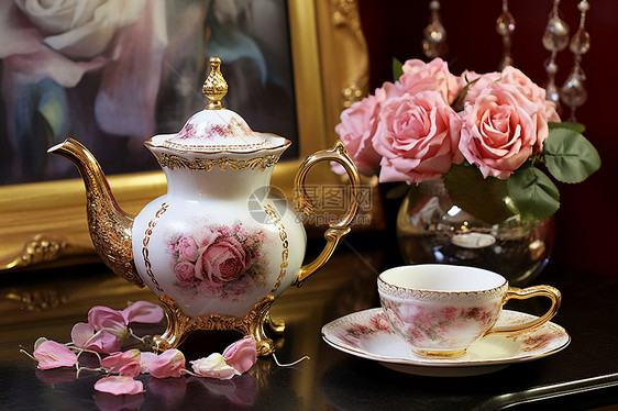 素雅的欧式茶具图片