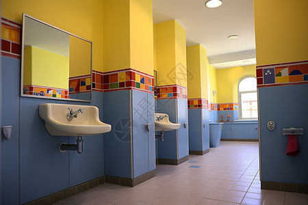 幼儿园洗手间背景图片