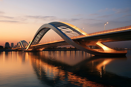 太阳下的大桥图片