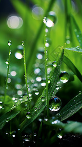 雨滴叶子叶子上的露珠背景