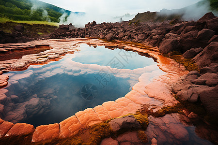 壮观的地热温泉图片