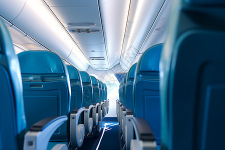 飞机客舱内的乘客座椅图片