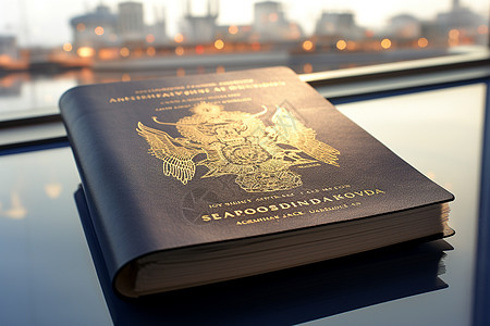 授权签证的护照背景