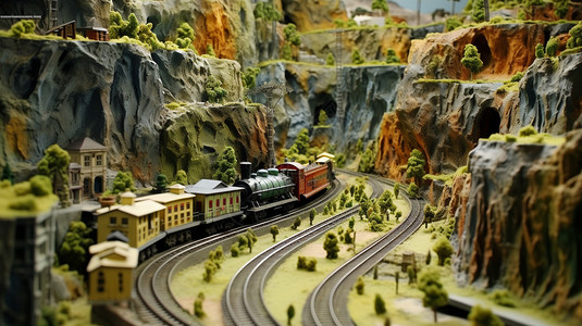 模拟的火车模型图片