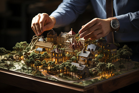 立体的房屋建筑模型图片