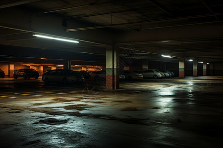 空旷的地下停车场图片