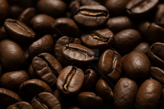健康浓郁的咖啡豆图片