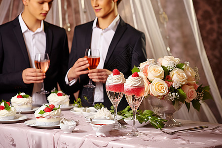 浪漫婚宴的嘉宾图片