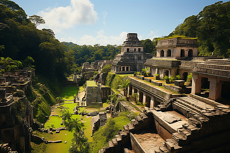 丛林中的玛雅圣殿图片