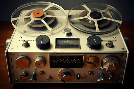 复古的卷盘录音机图片