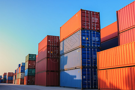 工业国际贸易的运输港口货物图片