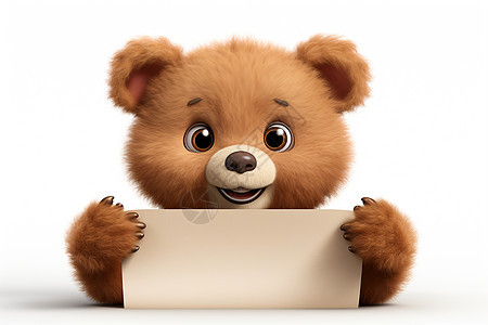 可爱的棕色泰迪熊背景图片