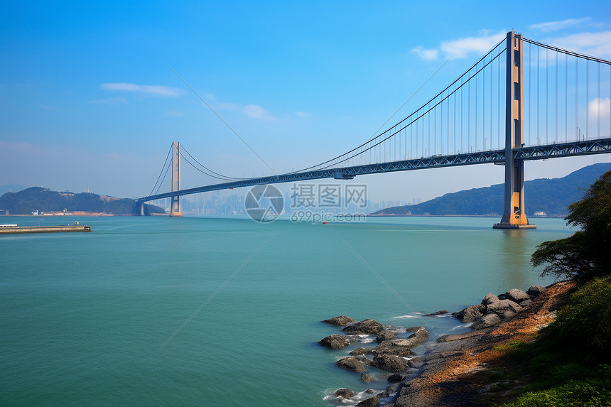 城市交通的清马大桥景观图片