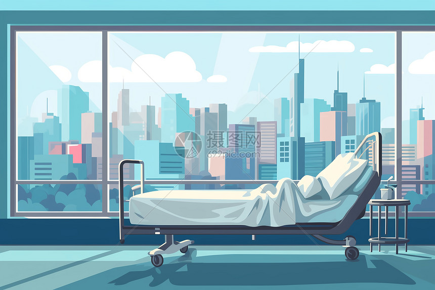 创新科技的现代化医院病房图片