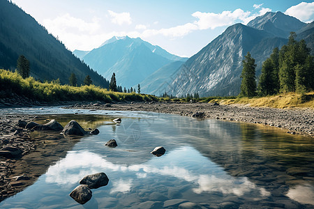 风景如画的山川湖泊景观图片