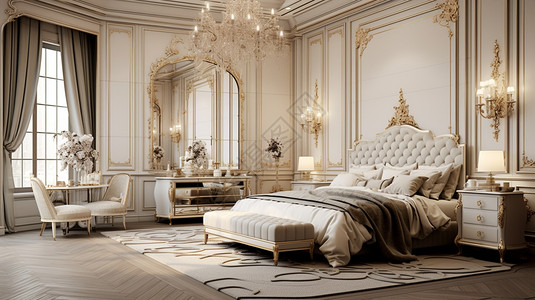 华丽的欧式卧室装潢图片