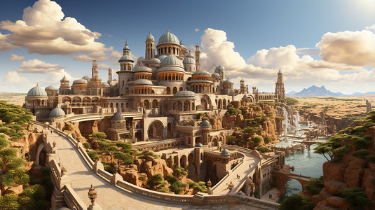 奢华的罗马皇宫建筑背景图片