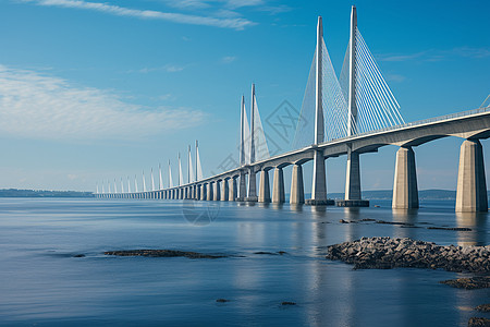 跨海桥宏伟的跨海大桥背景