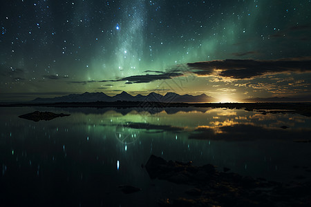冰岛的昼夜变幻图片素材
