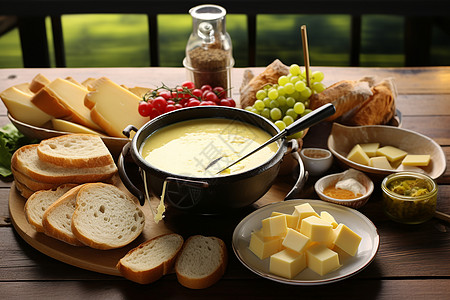 美味瑞士奶酪午餐图片
