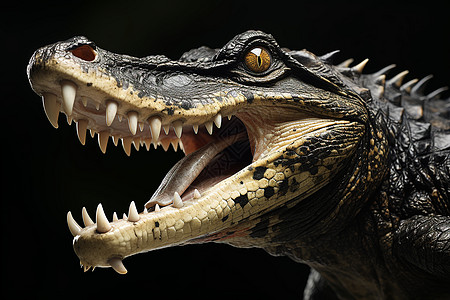 张牙舞爪的鳄鱼图片