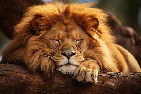 睡眠的狮子图片