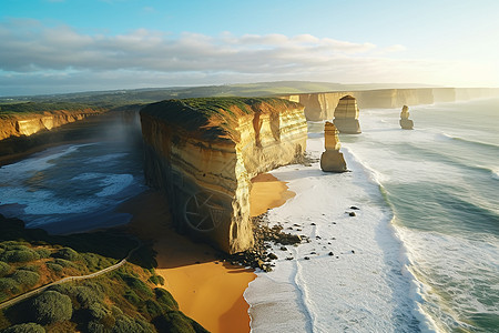 澳大利亚海岸线上的悬崖图片