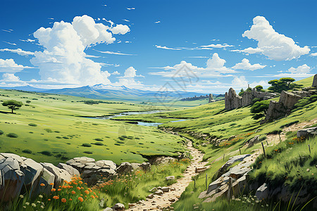 内蒙古草原上的景色图片