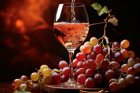 酿造葡萄酒迷人的葡萄酒背景