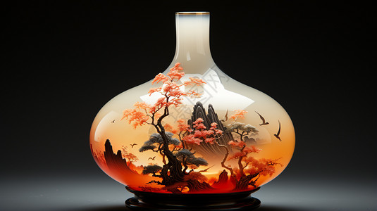 白酒蒸馏传统中式古风的陶瓷酒瓶设计图片