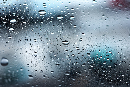 雨中的玻璃窗图片
