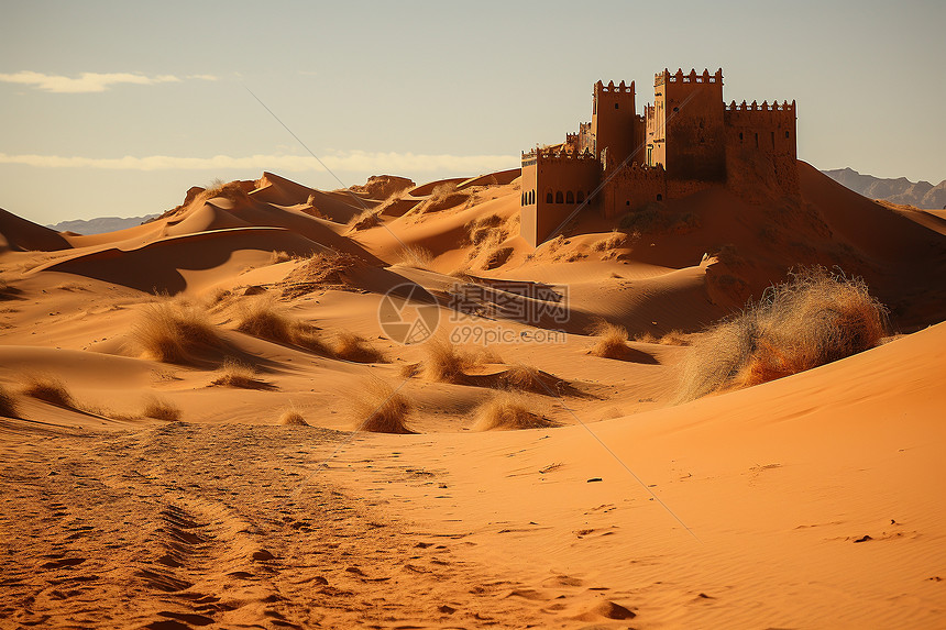 古堡沙漠幻影图片