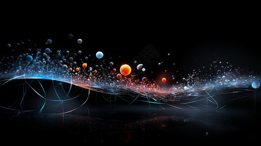 创意科技感动态粒子概念背景背景图片