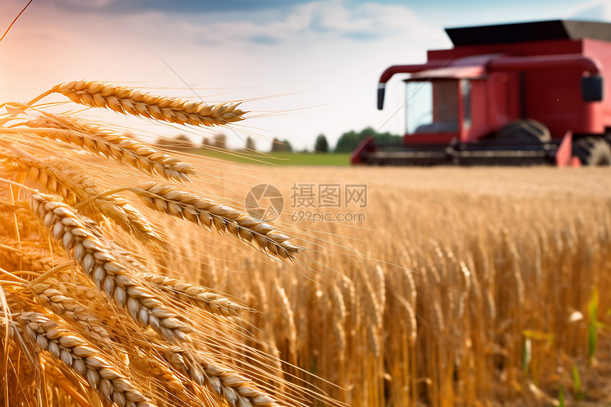 五谷丰登的稻田图片