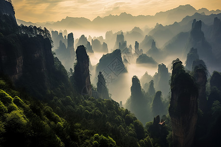 仙境山水风景图片