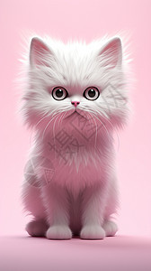3D立体可爱的小猫咪背景图片