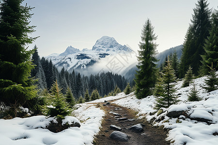 美丽的雪景图片