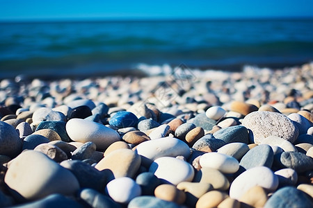 沙滩上的小石子图片