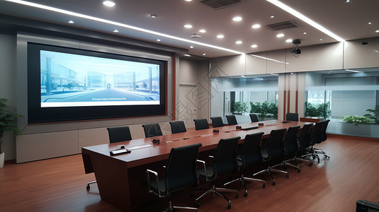 多功能的企业会议室图片