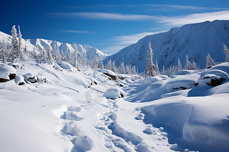 雪山蓝天图片