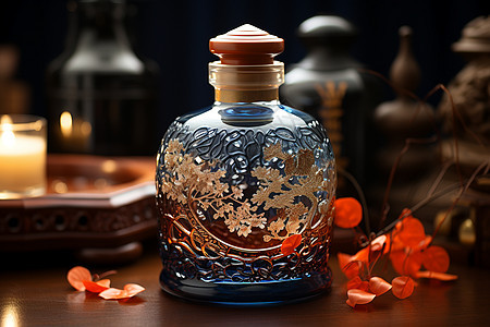 青花瓷酒瓶图片