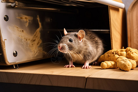 老鼠与面包箱图片