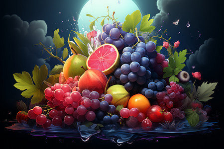 水果的艺术插图图片