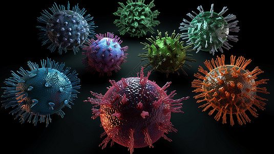 医学研究的生物病毒概念图背景图片