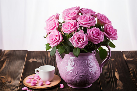 娇艳的粉玫瑰图片