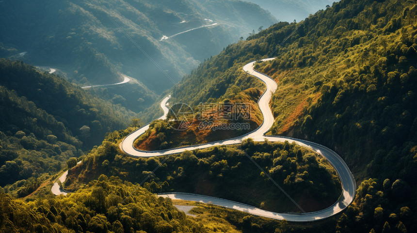 弯曲的道路图片