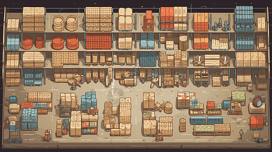 工业存储的货物仓库图片