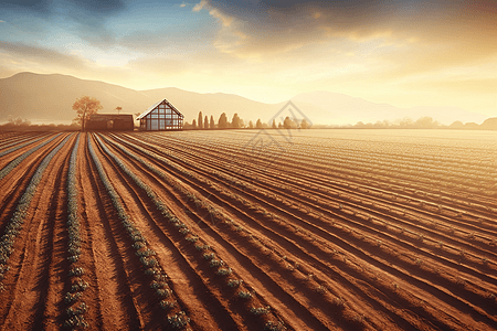 农业种植的马铃薯农场图片