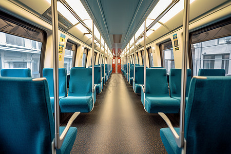 空旷的火车车厢背景图片