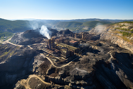 山顶煤矿的壮丽景象图片